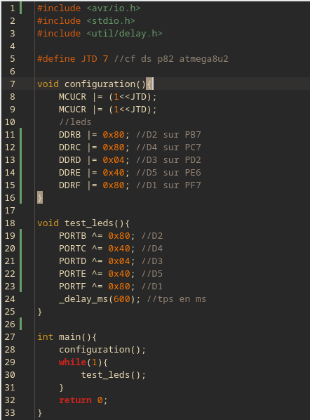 Code leds