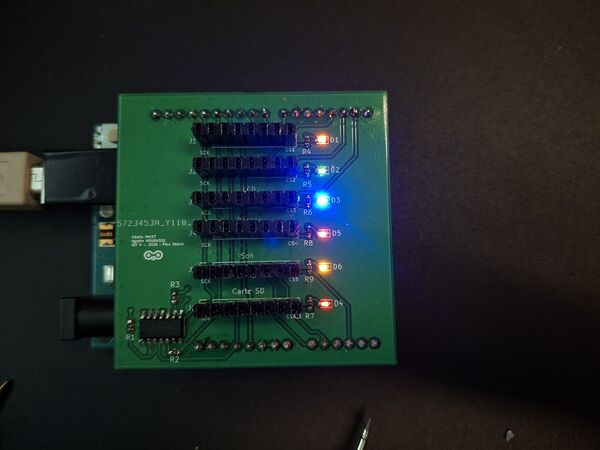 carte shield test leds
