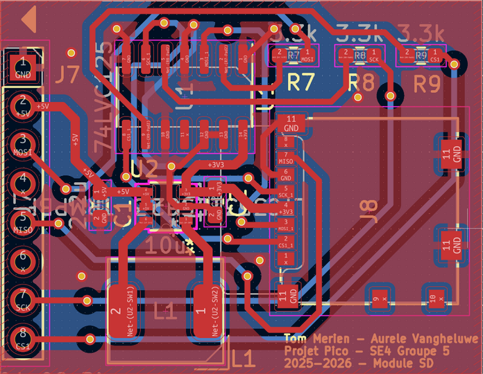 PCB du module SD