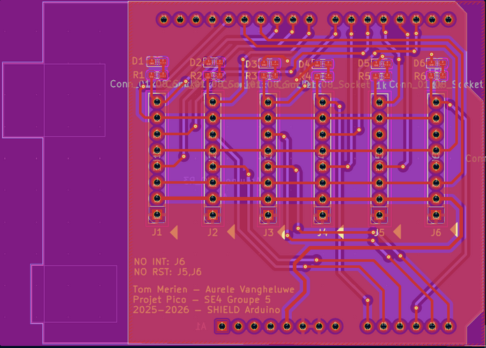 PCB de la carte bouclier arduino.